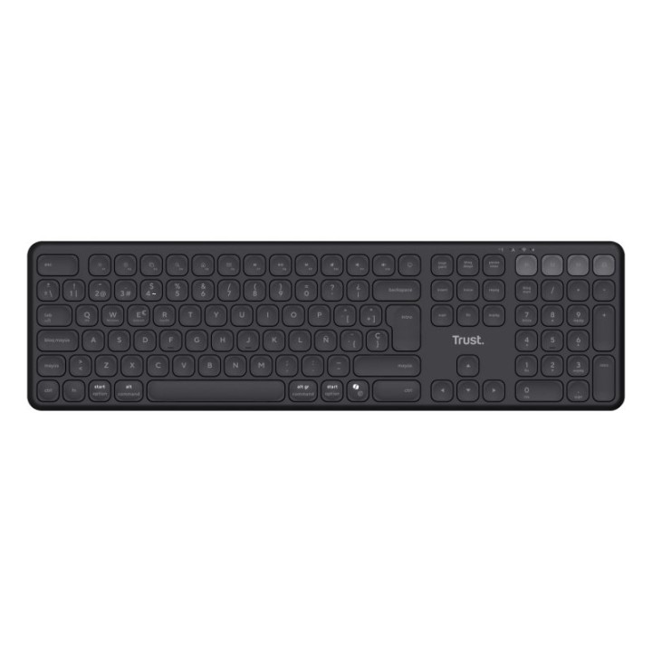 Trust Vaiya Teclado Inalámbrico Bluetooth Multidispositivo Recargable Negro