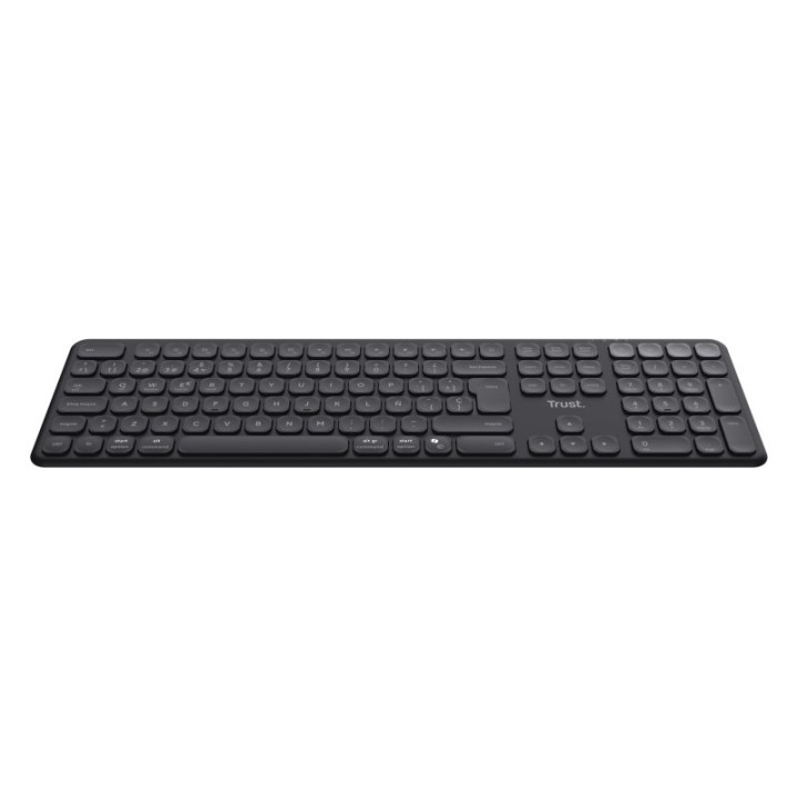 Trust Vaiya Teclado Inalámbrico Bluetooth Multidispositivo Recargable Negro