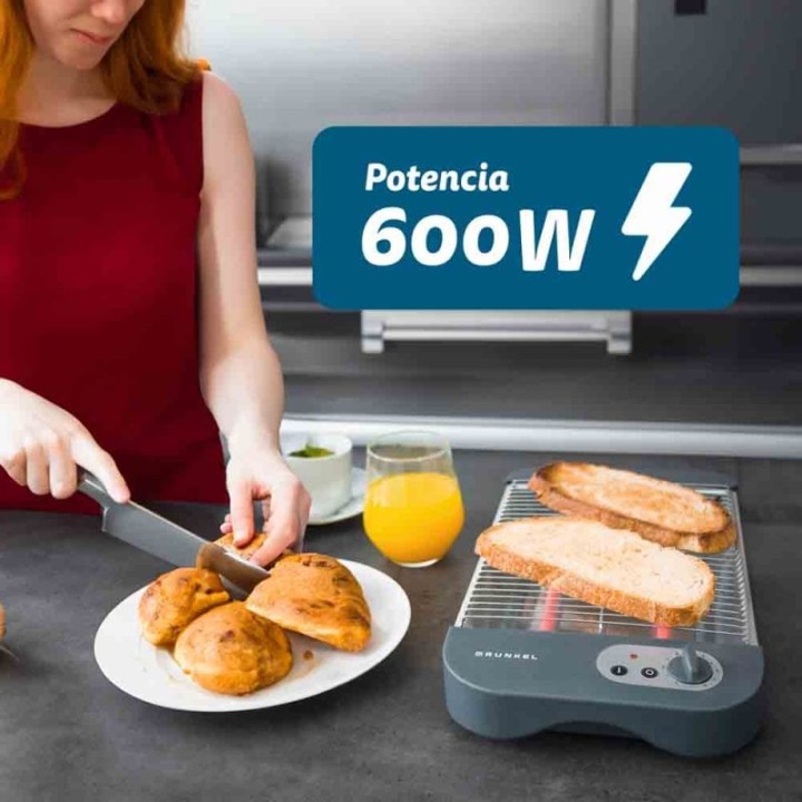 Grunkel TSP-MINISIZE Tostador Plano De 1 O 2 Rebanadas De 350W Gris