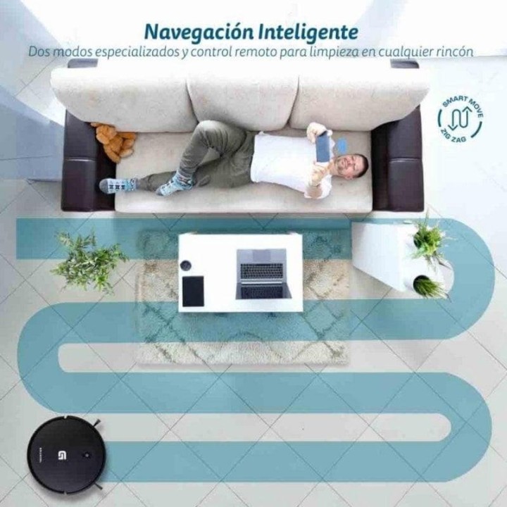 Robot Aspirador y Fregasuelos Grunkel I-DANCERGYRO Navegación Giroscópica 2.100 Pa Control WiFi