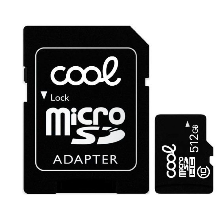 Cool Tarjeta Memoria MicroSD con Adaptador UHS-I 512GB Clase 10