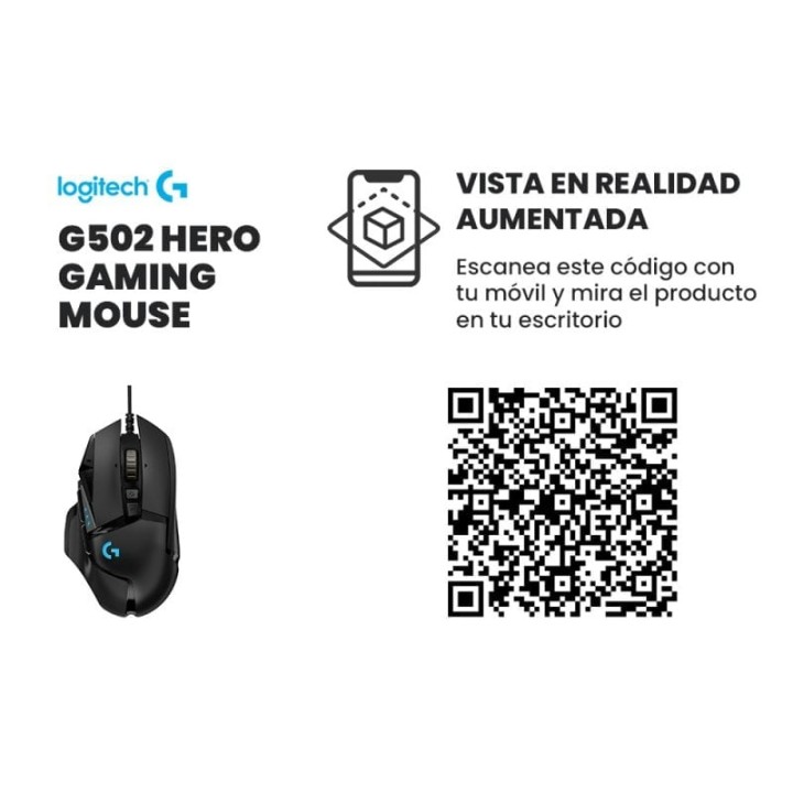 Logitech G502 Hero Ratón Gaming 25600DPI Negro
