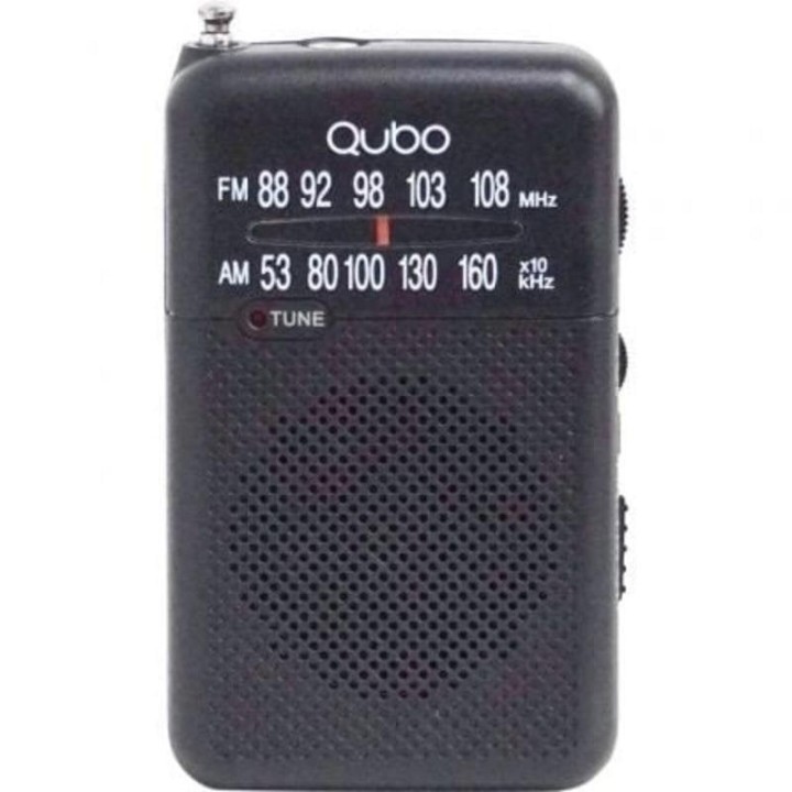 Radio portátil Qubo R-S1 Negra con Auriculares