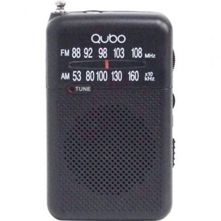 Radio portátil Qubo R-S1 Negra con Auriculares