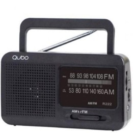 Radio Portátil Qubo R-222 AM/FM con Asa y Alimentación Dual