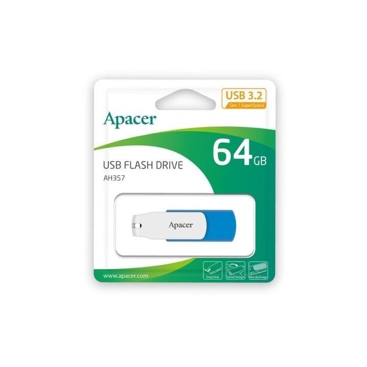 Apacer AH357 Pendrive 64GB USB 3.2 Ocean Blue PC