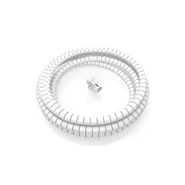 Organizador de cables en espiral AISENS A151-0917 1m diámetro 25mm blanco adaptador incluido