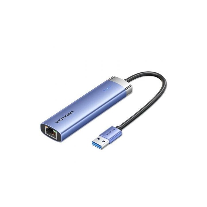 Hub USB Vention TGFSB 3xUSB 3.0/RJ45/USB-C PD Aleación Aluminio 5Gbps
