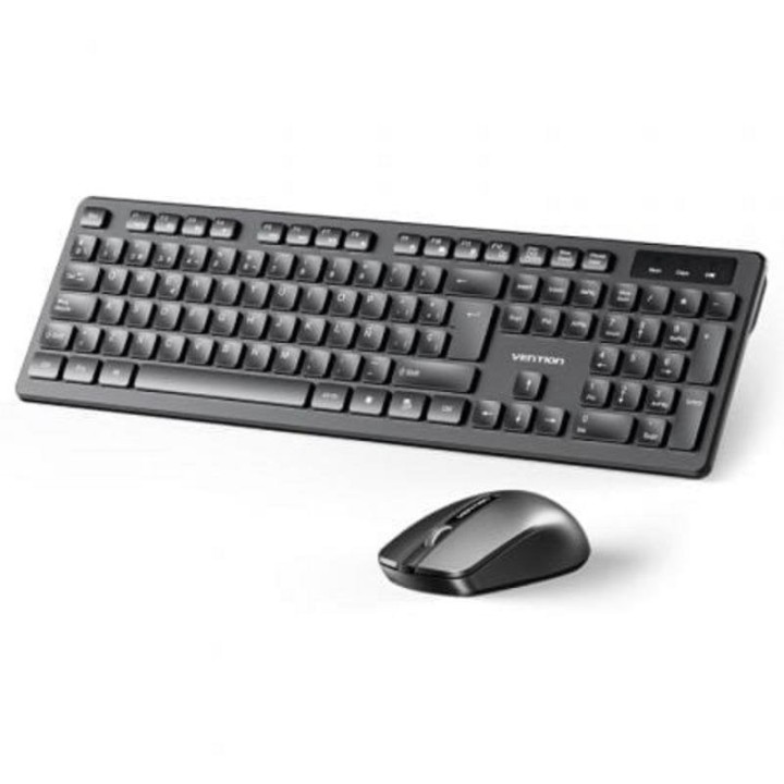 Teclado Vention KTD de membrana inalámbrico con ratón 2.4GHz negro