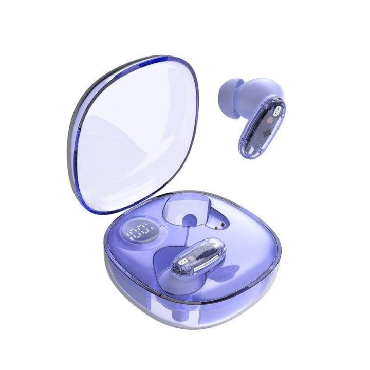 Auriculares Mars Gaming MHIB2 inalámbricos Bluetooth 5.4 In-ear con estuche LED Morado