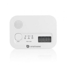 Detector de Gas Smartwares FGA-13041 Monóxido de Carbono Alarma 85dB Pantalla
