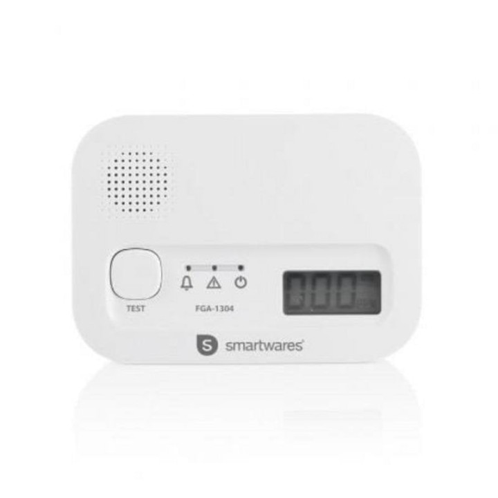 Detector de Gas Smartwares FGA-13041 Monóxido de Carbono Alarma 85dB Pantalla