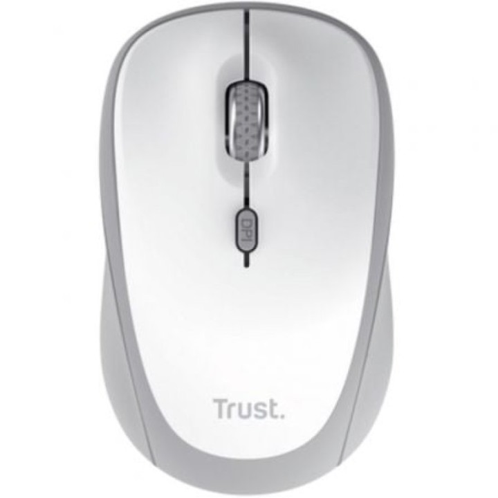 Ratón Trust inalámbrico 1600 DPI multidispositivo plástico reciclado blanco
