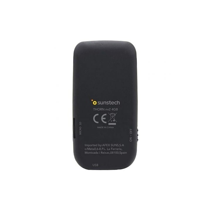 Reproductor MP4 Sunstech Thorn 4GB 1.8″ FM MicroSD Negro
