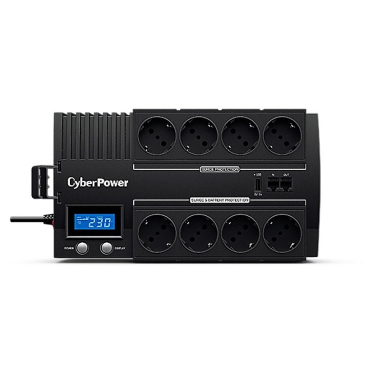 Sai CyberPower 1200VA Batería Plomo Ácido Autonomía Extendida LCD AVR 8 Salidas Protección USB