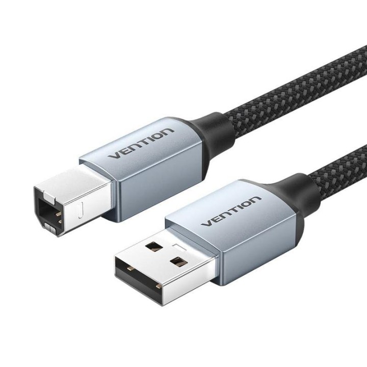 Cable USB 2.0 Vention CTTHG 2m Gris USB-A a USB-B 480Mbps