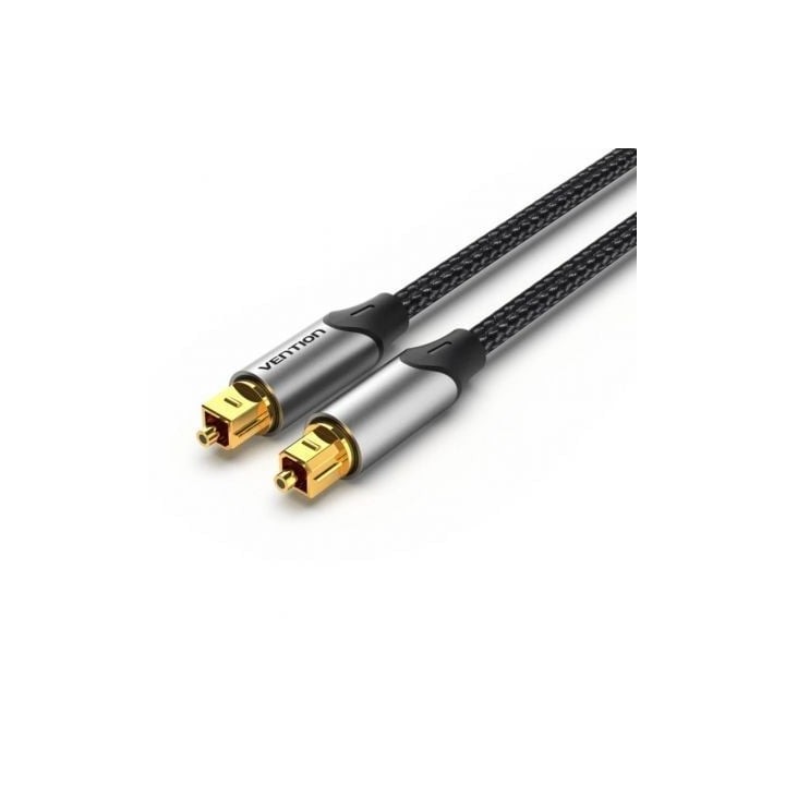 Cable de Audio Óptico Vention BAVHF 1m Toslink Macho Aluminio Gris