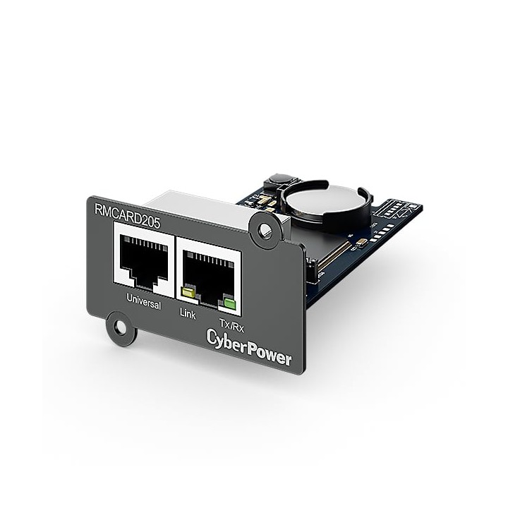 Tarjeta CyberPower RMCARD205 Gestión Remota Ethernet RJ45 Soporte IPv6 y Envirosensor