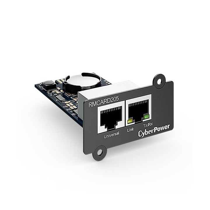 Tarjeta CyberPower RMCARD205 Gestión Remota Ethernet RJ45 Soporte IPv6 y Envirosensor