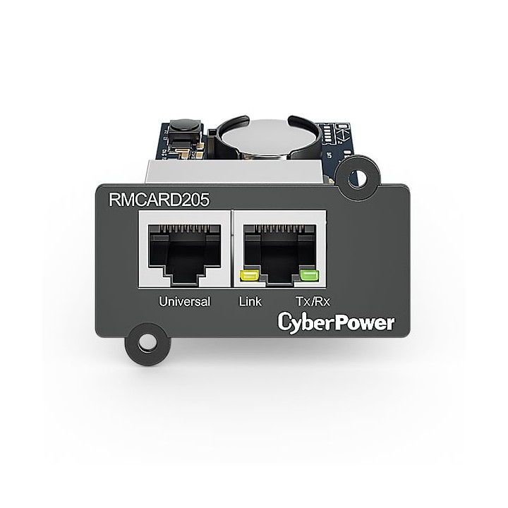 Tarjeta CyberPower RMCARD205 Gestión Remota Ethernet RJ45 Soporte IPv6 y Envirosensor