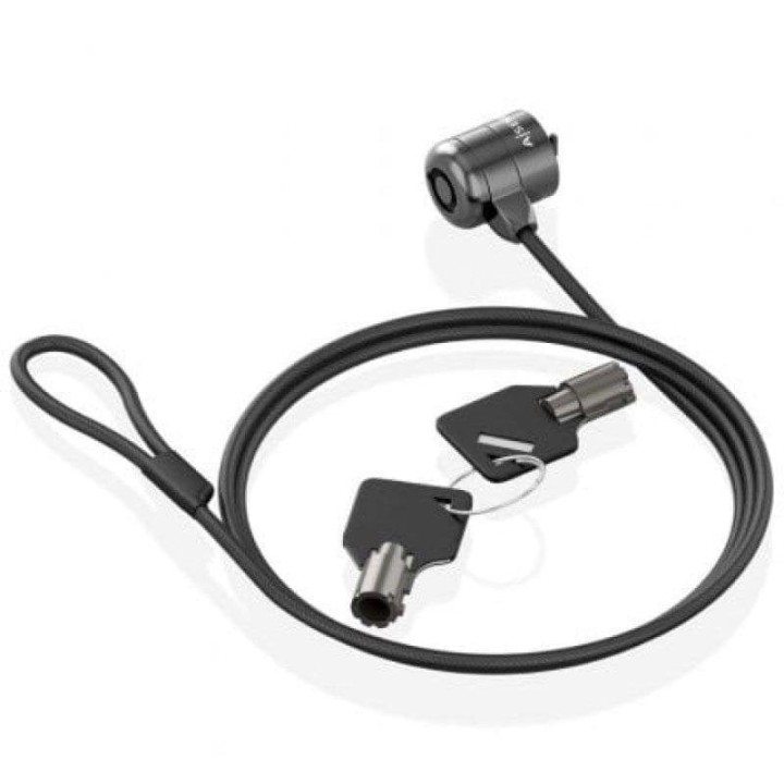 Cable de seguridad AISENS ASLK-D40K04-BK 1,5 m con cerradura de llave