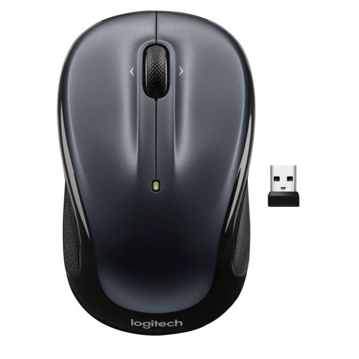 Ratón Logitech inalámbrico 1000 DPI Dark Silver ambidiestro 5 botones rueda