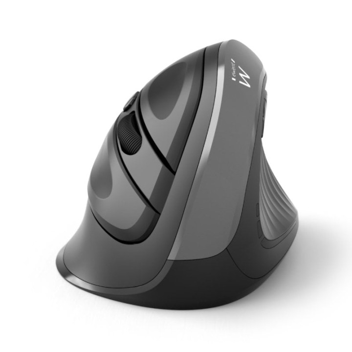 Ratón Ewent inalámbrico 2400 DPI vertical ergonómico 6 botones revestimiento goma