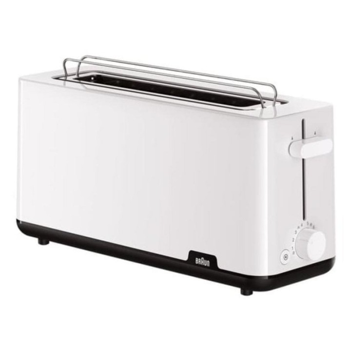 Tostador Braun HT1110WH 2 rebanadas 1030W Blanco ranura 25cm control giratorio