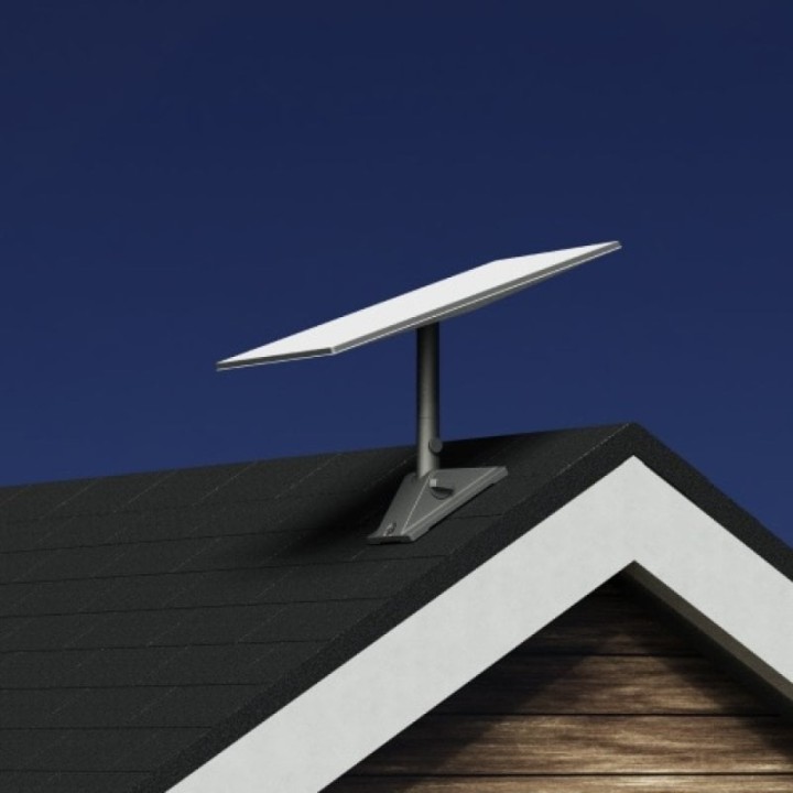 Soporte de antena Starlink gris, montaje tornillo, 235x140x223 mm, 1 pieza