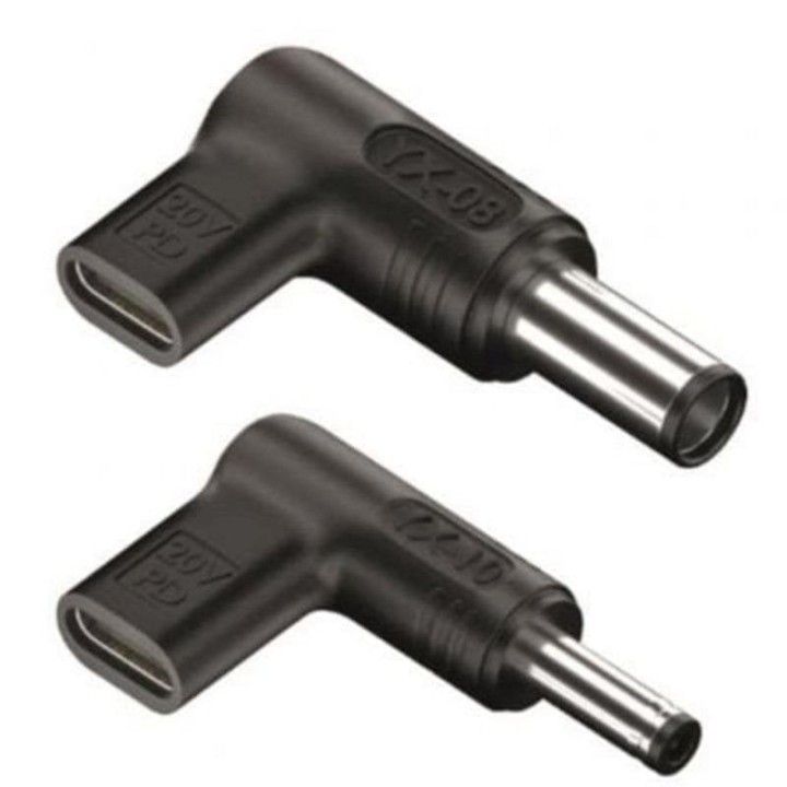 Clavija adaptador corriente portátil NGS BUD-D 2 unidades USB-C ángulo recto Dell