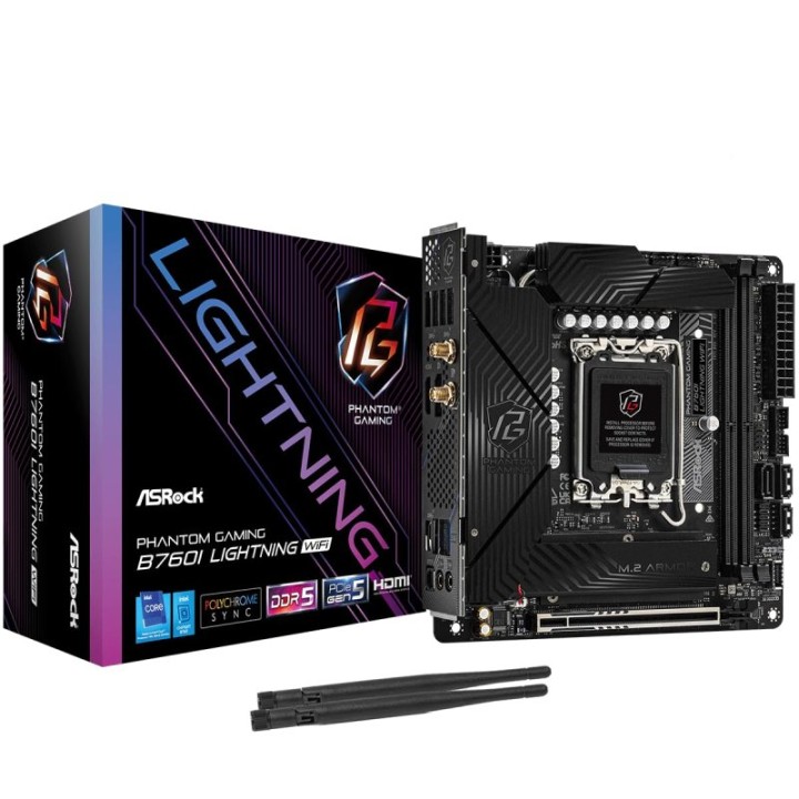 Placa Base ASRock B760I LGA 1700 Mini ITX Phantom Gaming Lightning WiFi DDR5 PCIe