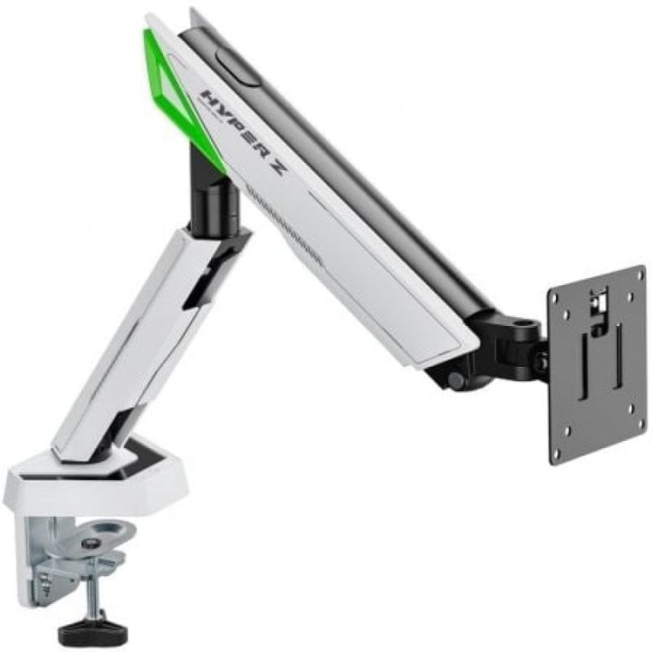 Soporte de Mesa Gaming Aisens DT49TSR-343 Blanco Contrapeso Giratorio Inclinable hasta 16kg 49"