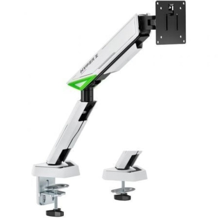 Soporte de Mesa Gaming Aisens DT49TSR-343 Blanco Contrapeso Giratorio Inclinable hasta 16kg 49"