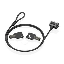 Cable Seguridad AISENS 2 llaves 1.5m (ASLK-D40K04-BK)