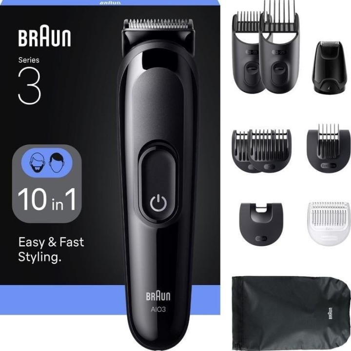 Cortapelos Braun Negro Batería NiMH 14 longitudes 50min inalámbrico 10 accesorios