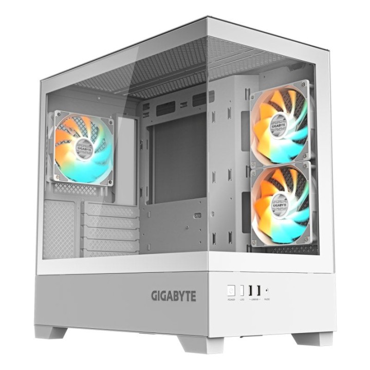 Caja PC Gigabyte C201 PANORAMIC ICE Blanca RGB Midi Tower vidrio templado ATX