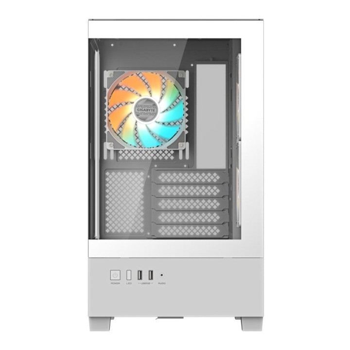 Caja PC Gigabyte C201 PANORAMIC ICE Blanca RGB Midi Tower vidrio templado ATX