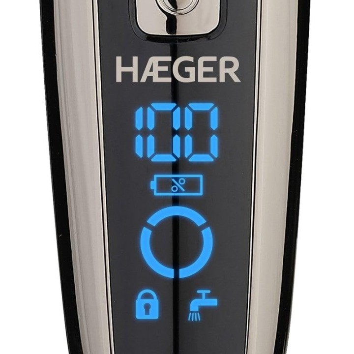 Afeitadora Haeger G-Man Ultra LED 3 Cabezales 90min Batería Litio Recortadora Waterproof