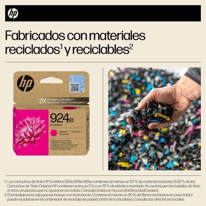 Cartucho de Tinta HP EvoMore 924e Magenta XL 800 páginas Reciclado 48%