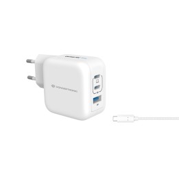 Cargador CONCEPTRONIC USB-A/C 67W Blanco (ALTHEA17W)