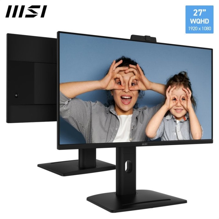 Monitor MSI Pro MP275QPDG 27" QHD 100Hz IPS Cámara Altura Ajustable Adaptive Sync Altavoces USB-C