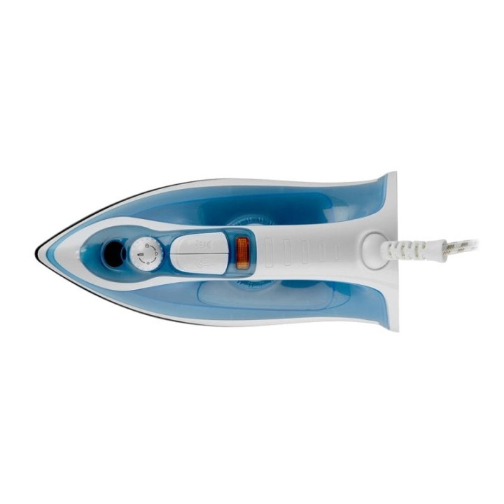 Plancha Orbegozo SV 2025 2000W Suela Antiadherente Autolimpieza Blanco/Azul