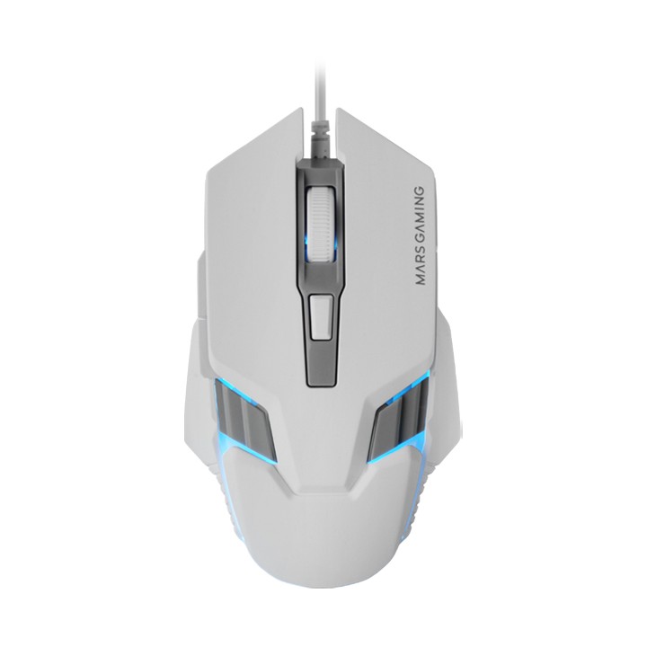 Ratón Mars Gaming Óptico RGB USB 4000dpi Blanco(MM024W)