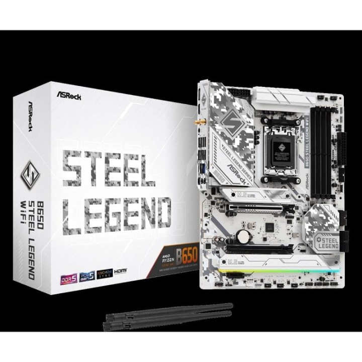 Placa Base Asrock B650 ATX AM5 Steel Legend WiFi 6E DDR5 192GB M.2 RAID RGB