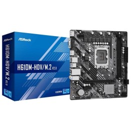 Placa Base ASRock H610 LGA1700 microATX H610M-HDV M.2 Soporte DDR4 SATA HDMI