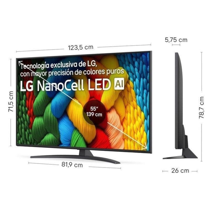 LG NanoCell AI 55NANO81A6A 55″ 4K NanoCell Smart TV webOS Direct-LED HDR