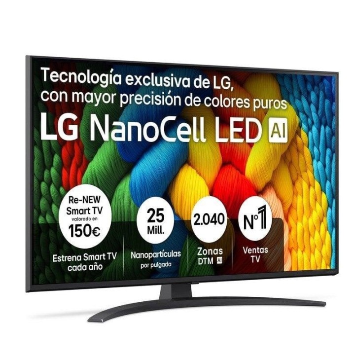 TV LG NanoCell 43NANO81A6A 43″ 4K Ultra HD Smart TV Dolby Digital HDMI 2.1 WiFi Gaming