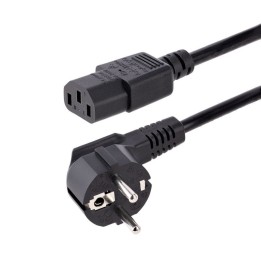 Cable Fuente de Alimentación StarTech 250V 10A 18AWG Certificación CEE 7/7 Modelo 1m Schuko-C13 Negro