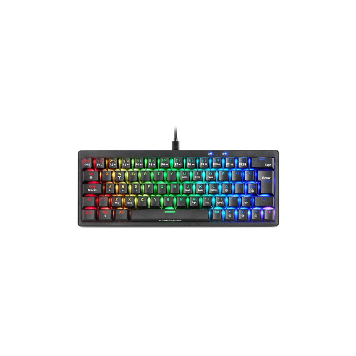 Teclado Mars Gaming RGB USB-C Negro (MKMINIPROYES)