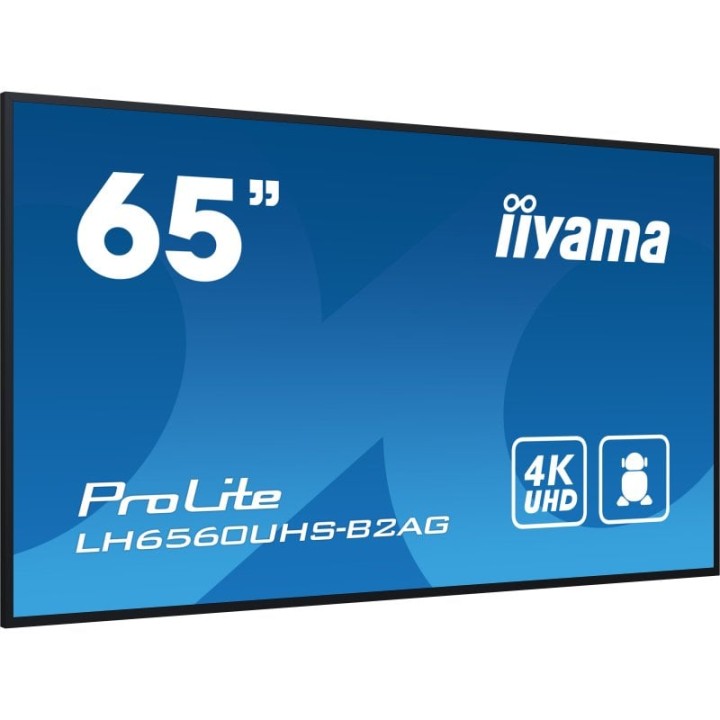 Pizarra digital iiyama LH6560UHS-B2AG 65″ 4K Ultra HD LED Android 11 Wifi 24/7